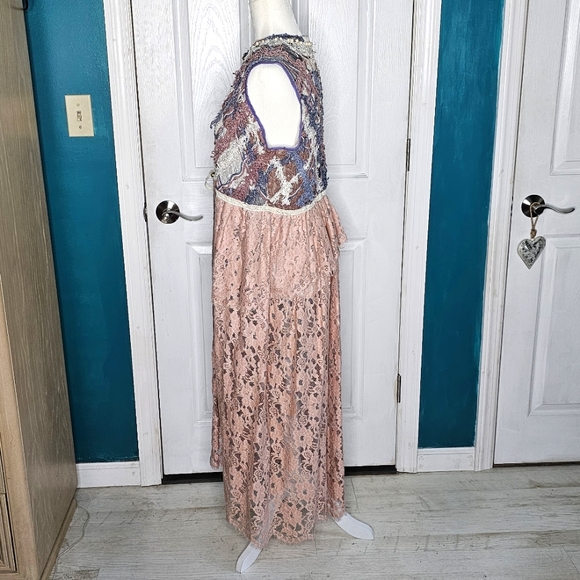 Sleeveless Duster Handmade Upcycled Long Cardigan Small-Medium - Picture 10 of 14